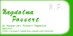 magdolna possert business card